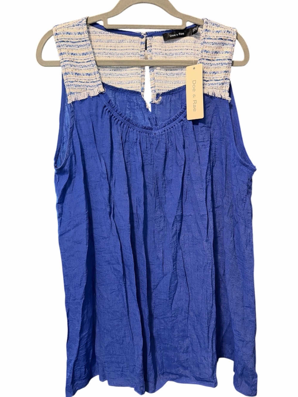 Doe & Rae NWT Blue Sleeveless